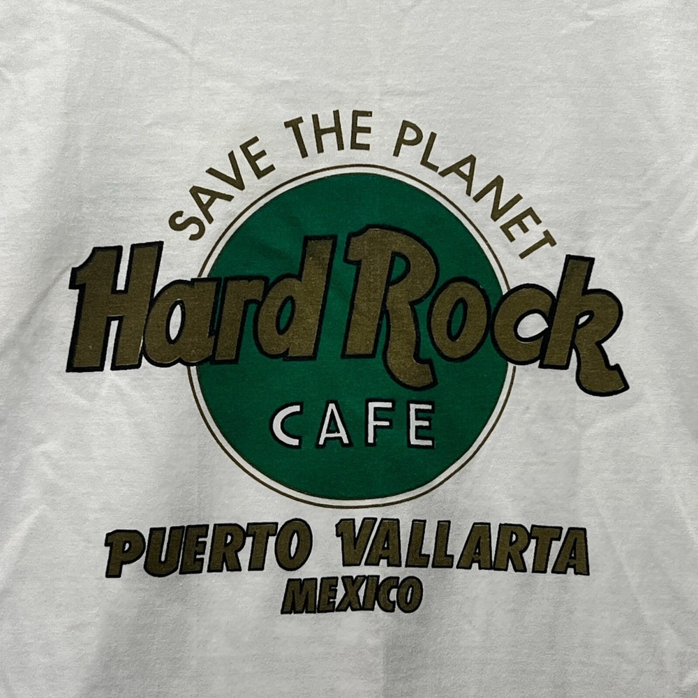 Vintage Hard Rock Cafe Save The Planet Puerto Vallarta T Shirt‎ White L
